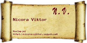 Nicora Viktor névjegykártya